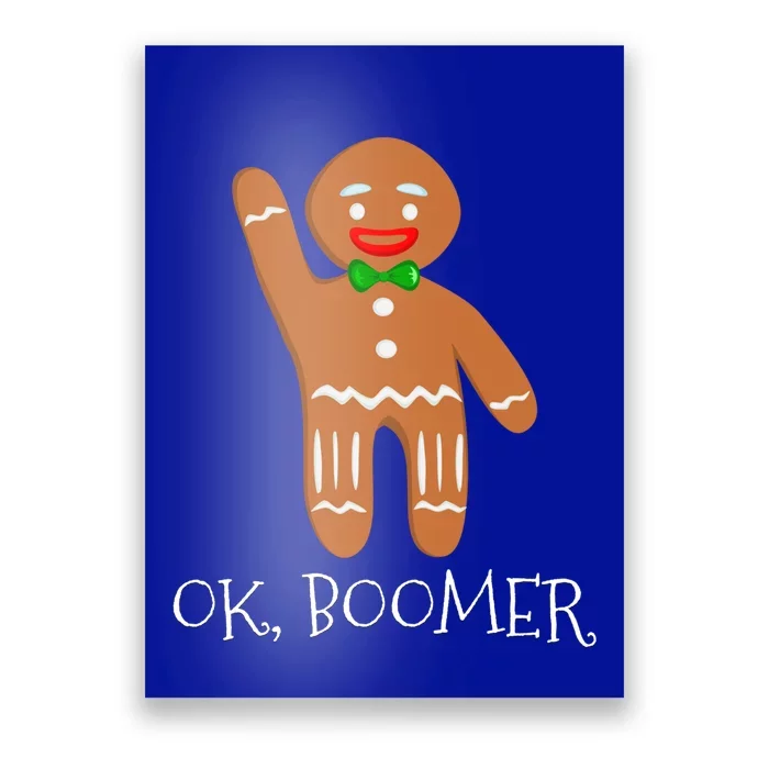 Ok Boomer Meme Millennials Gen Z Funny Xmas Gingerbread Gift Poster