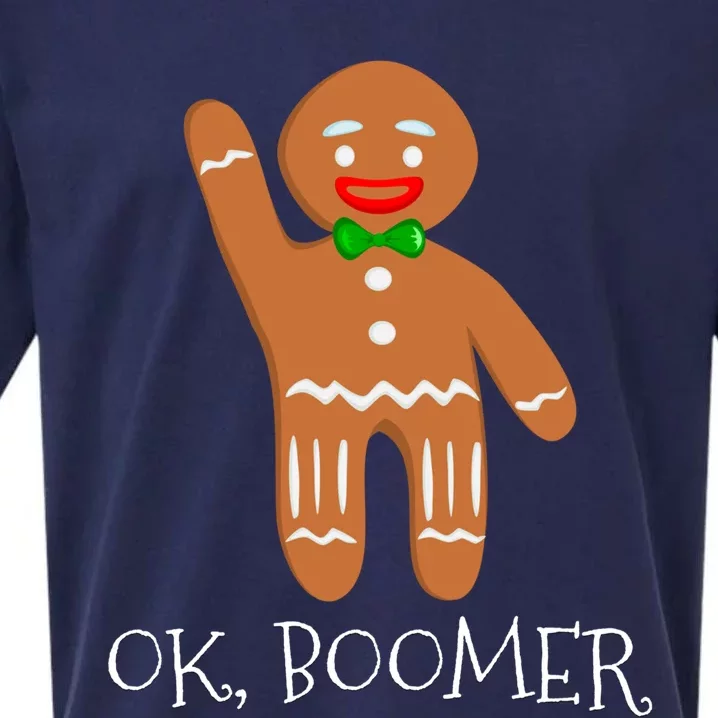 Ok Boomer Meme Millennials Gen Z Funny Xmas Gingerbread Gift Sueded Cloud Jersey T-Shirt