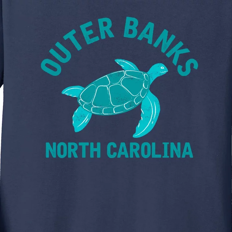 Outer Banks North Carolina NC Beach Kids Long Sleeve Shirt