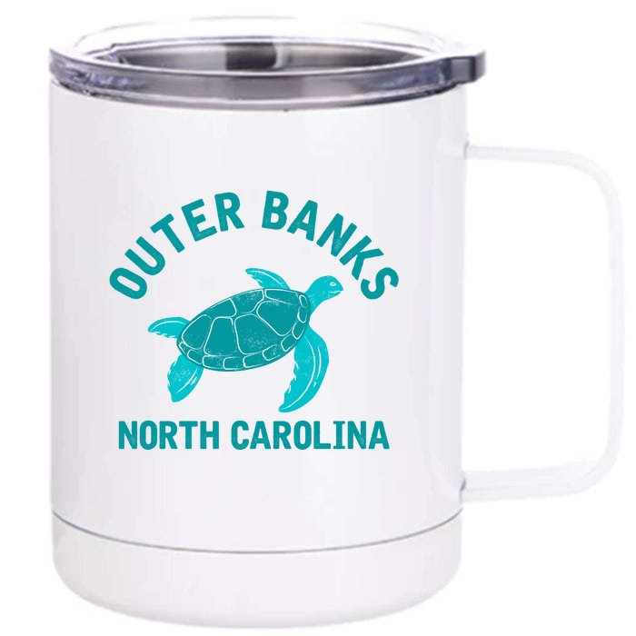 Outer Banks North Carolina NC Beach Front & Back 12oz Stainless Steel Tumbler Cup