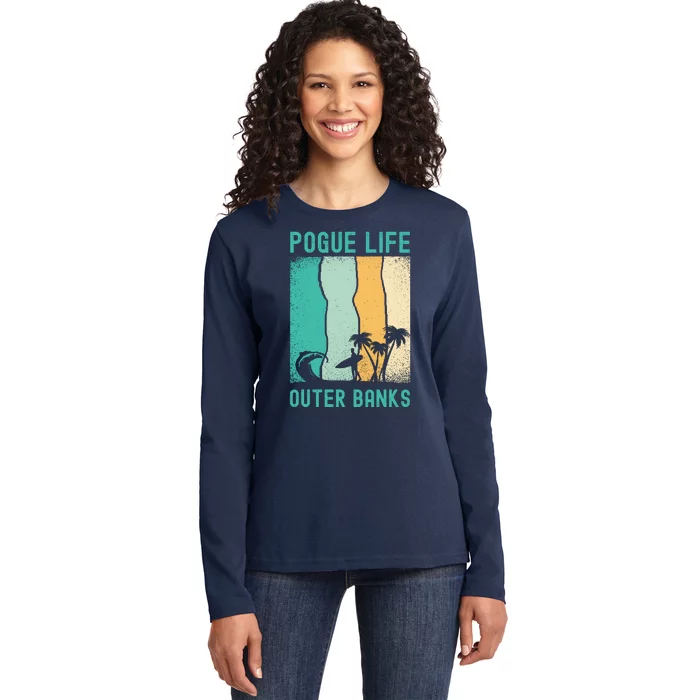 Outer Banks North Carolina NC Beach Ladies Long Sleeve Shirt