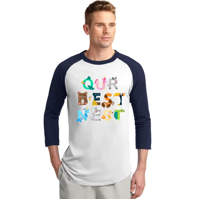 Our Best Nest Funny School Shirt First Day Of School Baseball Sleeve Shirt