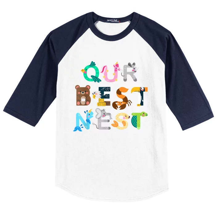 Our Best Nest Funny School Shirt First Day Of School Baseball Sleeve Shirt