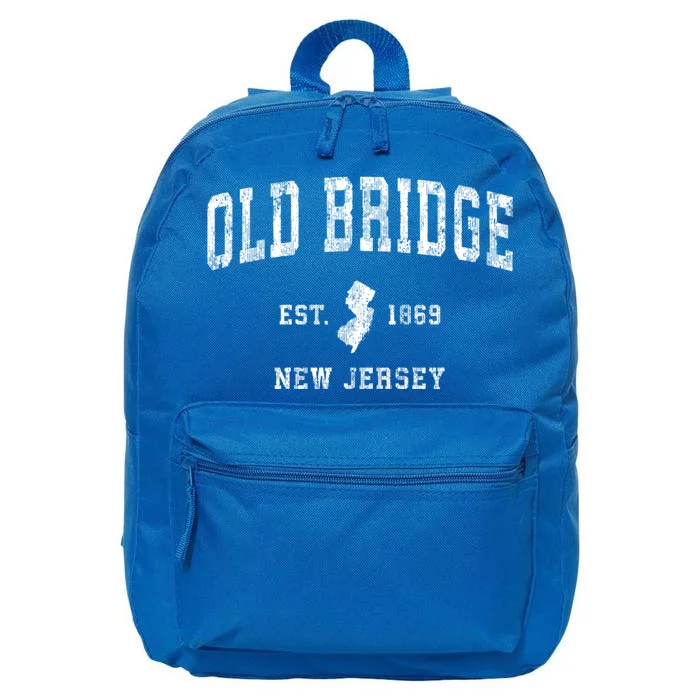 Old Bridge New Jersey Nj Vintage Established Athletic Sports Design 16 in Basic Backpack