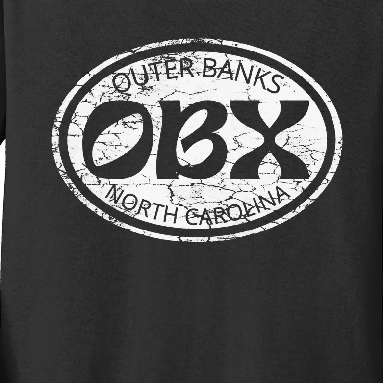 Outer Banks North Carolina OBX Beach Summer Travel Vintage Kids Long Sleeve Shirt