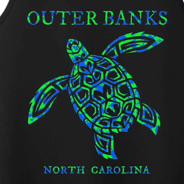 O.U.T.E.R B.A.N.K.S North Carolina Sea Turtle Souvenir Performance Tank