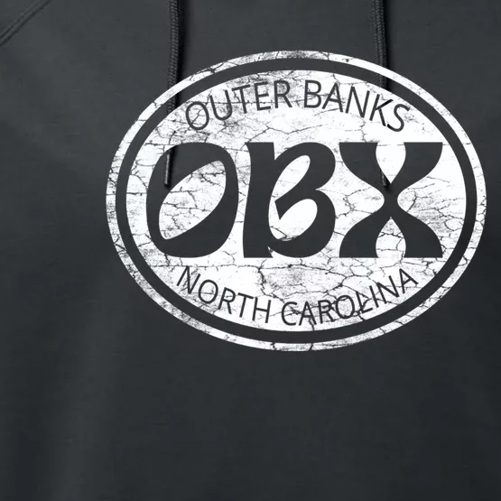 Outer Banks North Carolina Obx Beach Summer Travel Vintage Gift Performance Fleece Hoodie