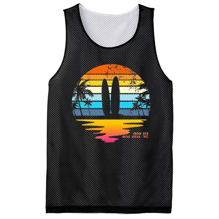 Outer Banks NC Retro Beach Surfing Pogue Life Outer Banks Mesh Reversible Basketball Jersey Tank