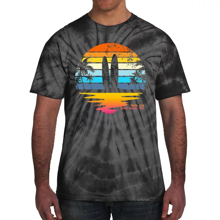 Outer Banks NC Retro Beach Surfing Pogue Life Outer Banks Tie-Dye T-Shirt