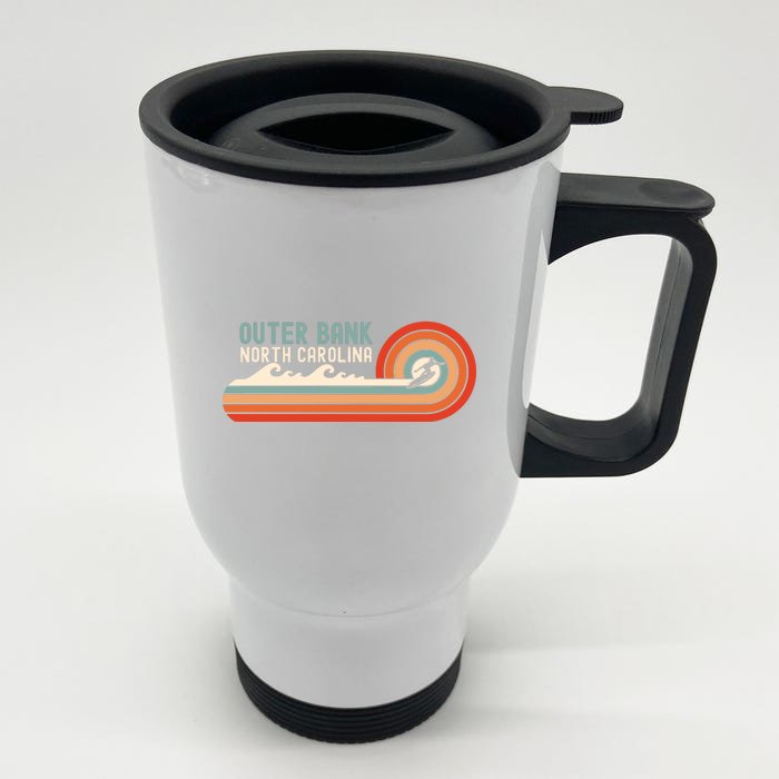 Outer Banks North Carolina NC Beach Front & Back Stainless Steel Travel Mug