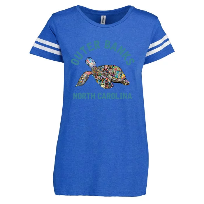 Outer Banks North Carolina NC Beach Enza Ladies Jersey Football T-Shirt