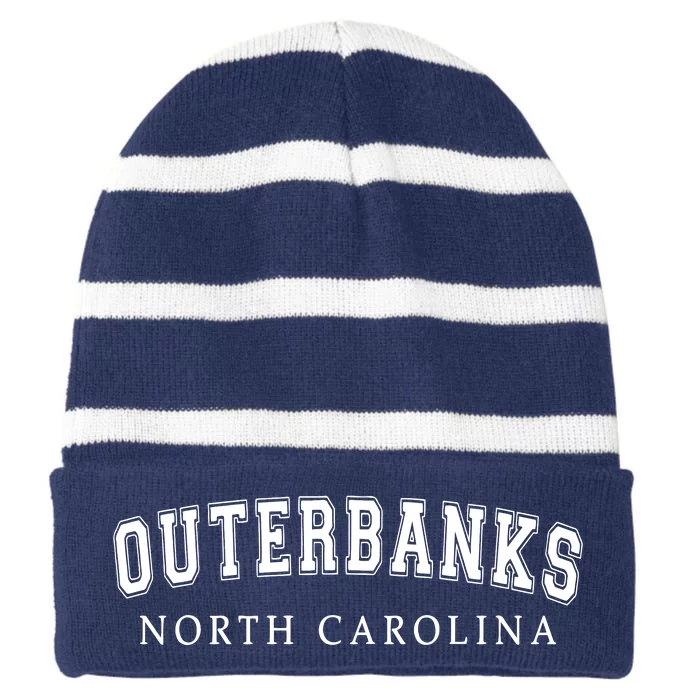 Outer Banks North Carolina New 1 Striped Beanie with Solid Band