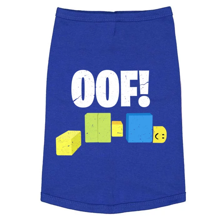 Oof! Blox Noob Funny Gamer Gift Doggie Tank