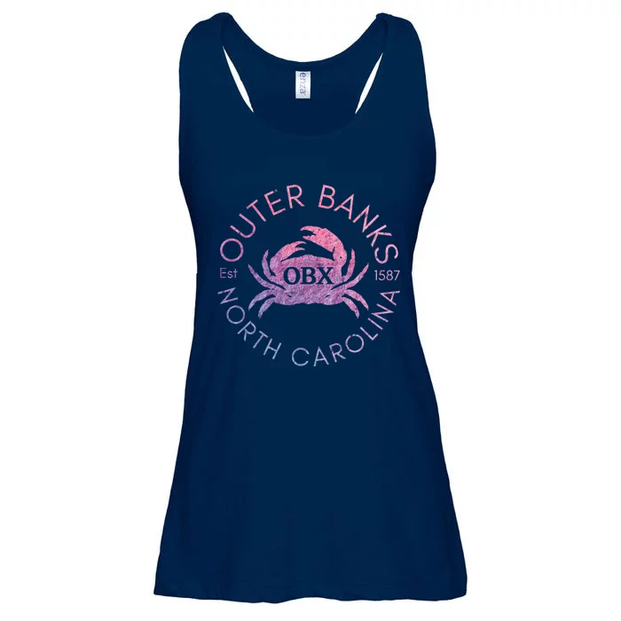 Outer Banks North Carolina OBX Crab Beach Summer Vintage Ladies Essential Flowy Tank