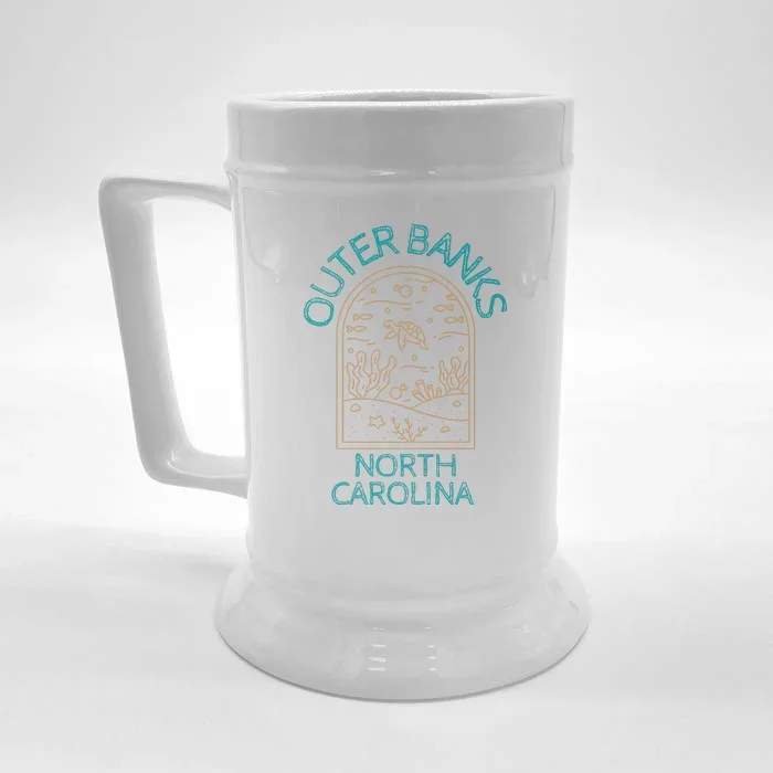 Outer Banks North Carolina NC Beach Front & Back Beer Stein