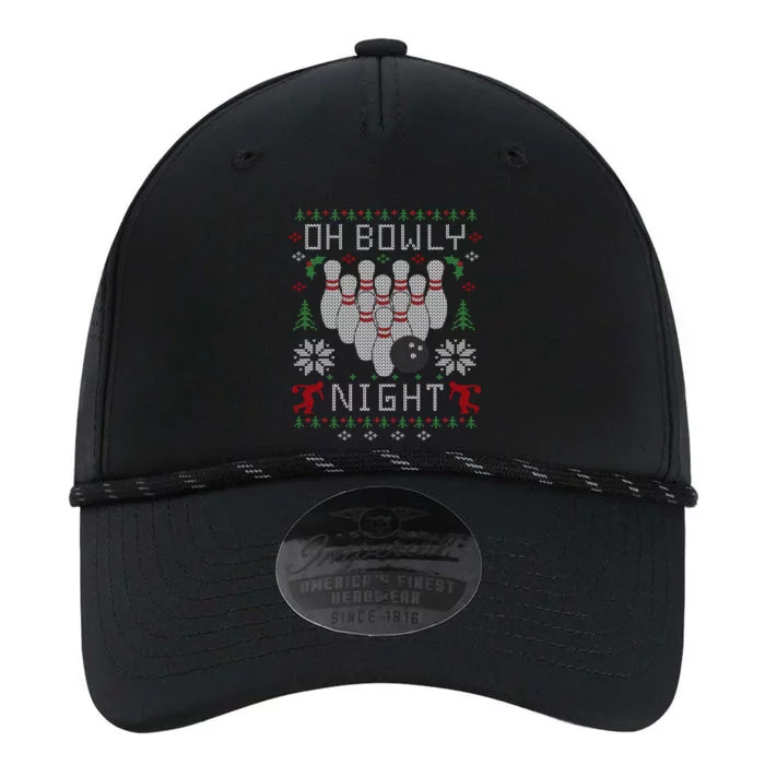 Oh Bowly Night Bowling Ugly Christmas Party Cool Gift Performance The Dyno Cap