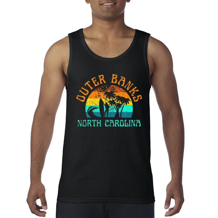 Outer Banks North Carolina Surf Beach Surfer OBX NC Tank Top