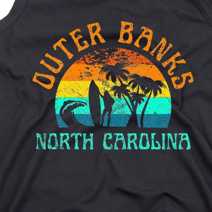 Outer Banks North Carolina Surf Beach Surfer OBX NC Tank Top