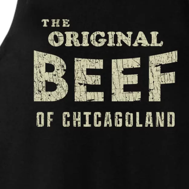 Vintage The Original Beef Of Chicagoland Ladies Tri-Blend Wicking Tank