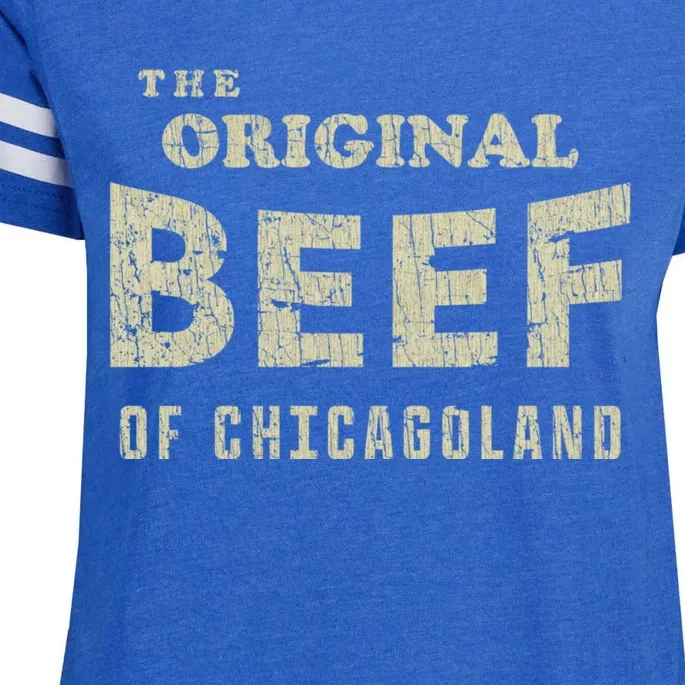 Vintage The Original Beef Of Chicagoland Enza Ladies Jersey Football T-Shirt