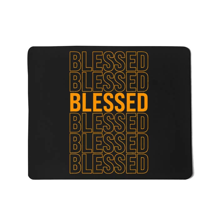 Orange Blessed Orange Graphic Mousepad