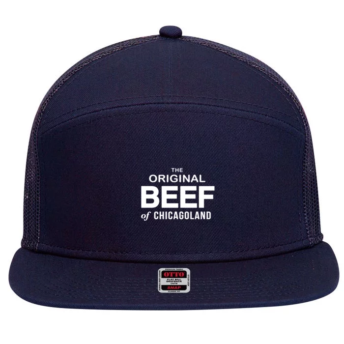 The Original Beef Of Chicagoland Vintage 7 Panel Mesh Trucker Snapback Hat