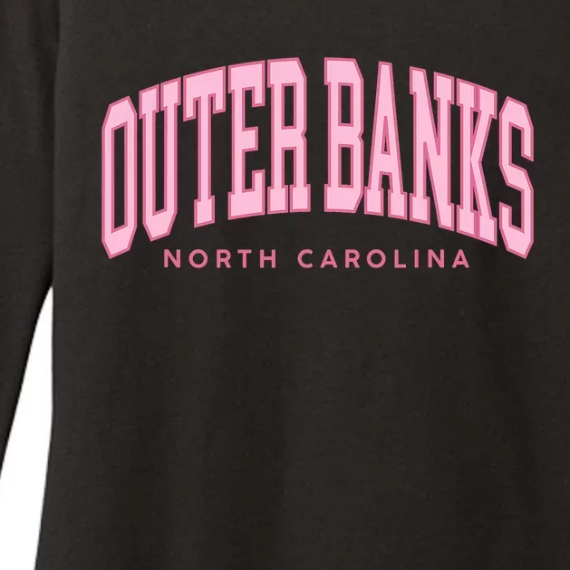 Oute_r Banks OBX North Carolina Summer Retro Preppy Throwback Womens CVC Long Sleeve Shirt