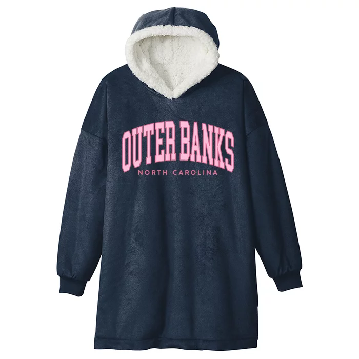 Oute_r Banks OBX North Carolina Summer Retro Preppy Throwback Hooded Wearable Blanket