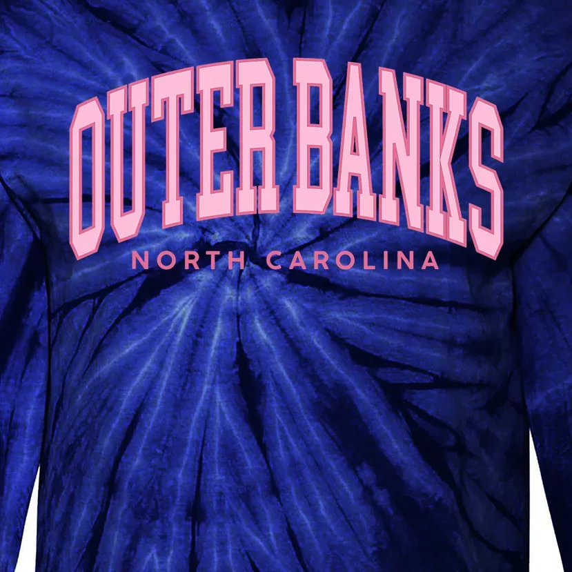 Oute_r Banks OBX North Carolina Summer Retro Preppy Throwback Tie-Dye Long Sleeve Shirt