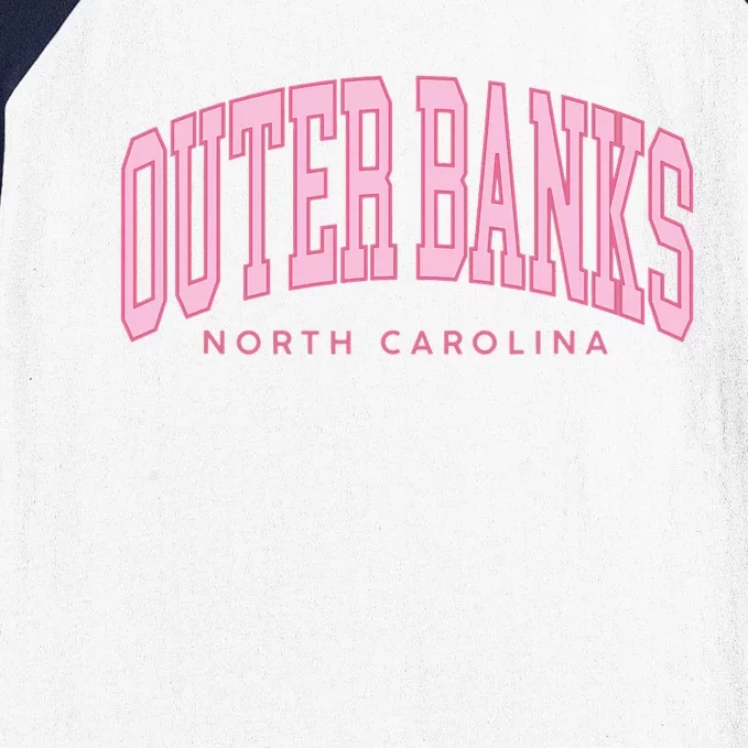 Outer Banks OBX North Carolina summer retro preppy throwback Baseball Sleeve Shirt