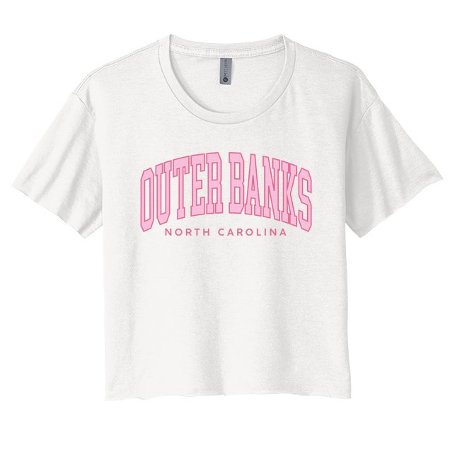 Preppy Varsity Pink Outer Banks OBX North Carolina Teen Girl T-Shirt