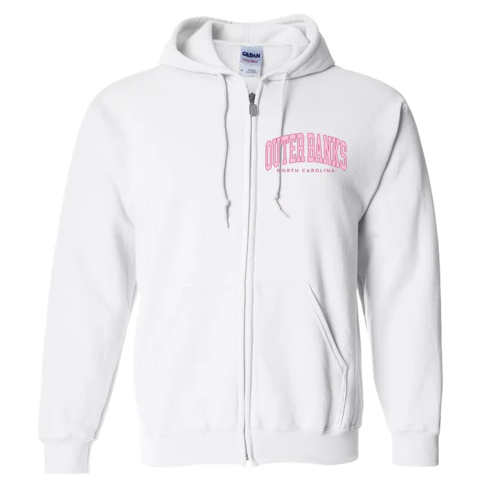 Outer Banks OBX North Carolina summer retro preppy throwback Full Zip Hoodie