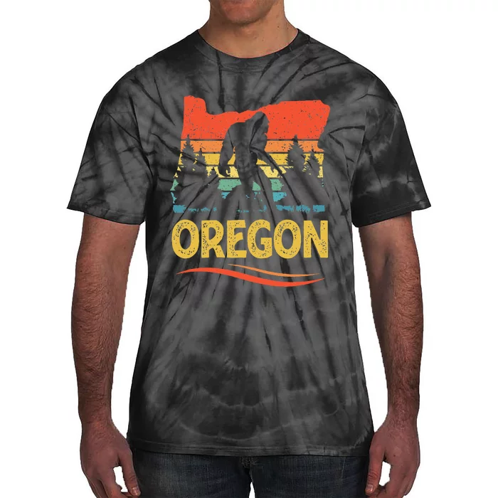 Oregon Bigfoot Oregon With A Bigfoot Or A Sasquatch Tie-Dye T-Shirt