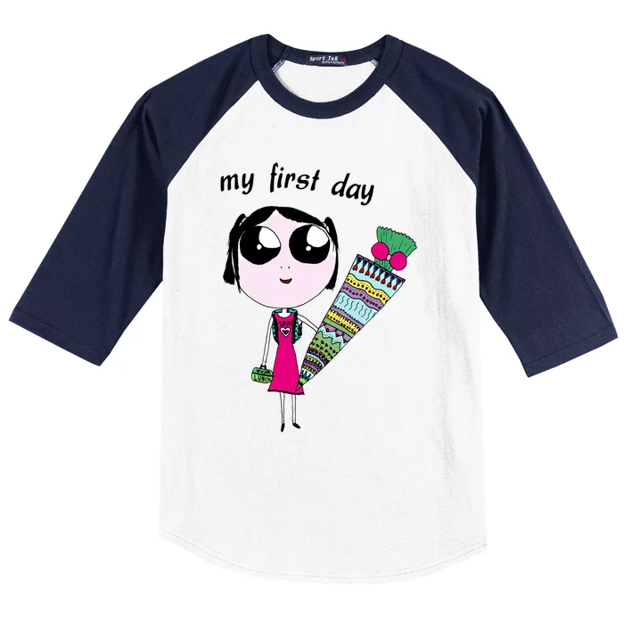 Outfit Beginning Of School Or Kindergarten Great Gift Baseball Sleeve Shirt