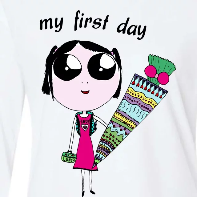 Outfit Beginning Of School Or Kindergarten Great Gift Womens Cotton Relaxed Long Sleeve T-Shirt