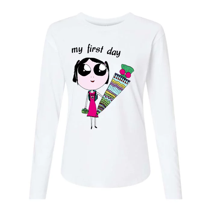 Outfit Beginning Of School Or Kindergarten Great Gift Womens Cotton Relaxed Long Sleeve T-Shirt