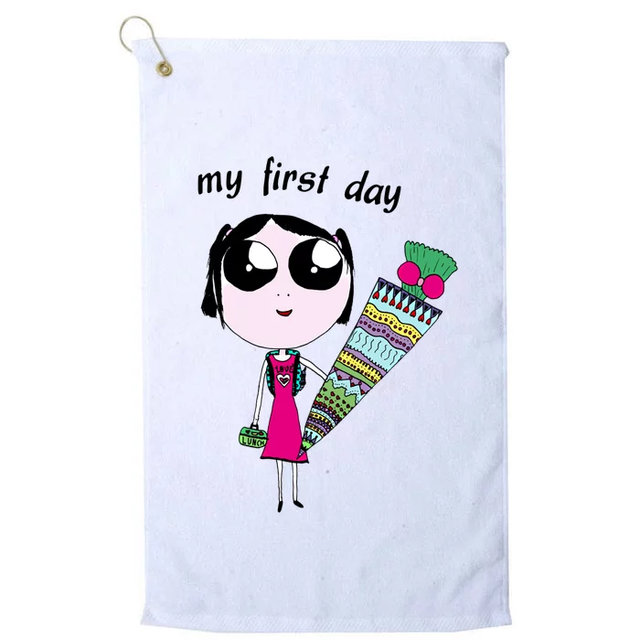 Outfit Beginning Of School Or Kindergarten Great Gift Platinum Collection Golf Towel