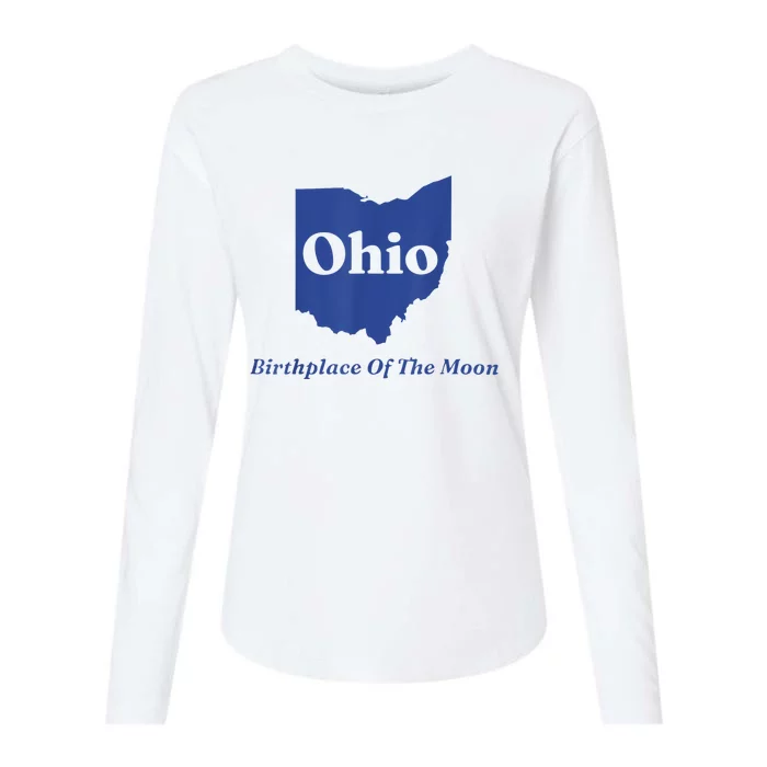 Ohio Birthplace Of The Moon Womens Cotton Relaxed Long Sleeve T-Shirt