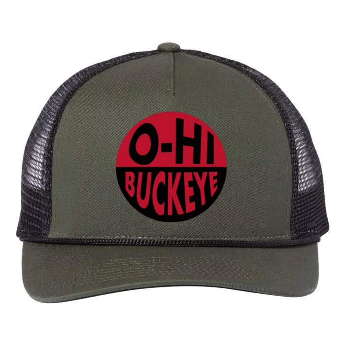 OhHi Buckeye Retro Rope Trucker Hat Cap