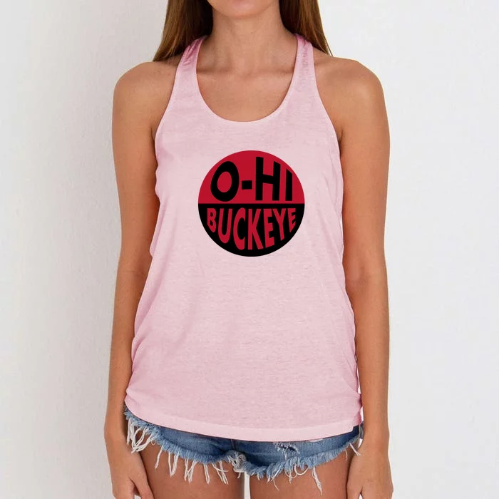 OhHi Buckeye Women's Knotted Racerback Tank