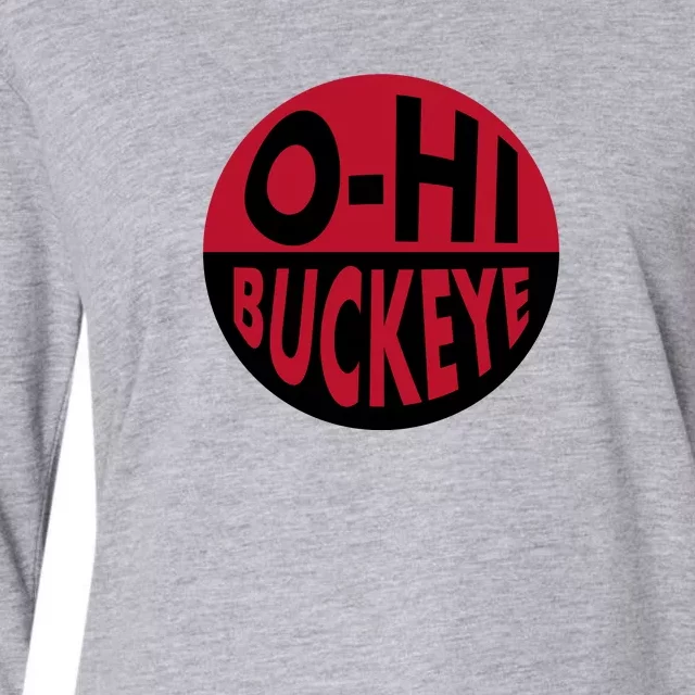 OhHi Buckeye Womens Cotton Relaxed Long Sleeve T-Shirt