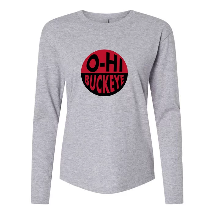 OhHi Buckeye Womens Cotton Relaxed Long Sleeve T-Shirt