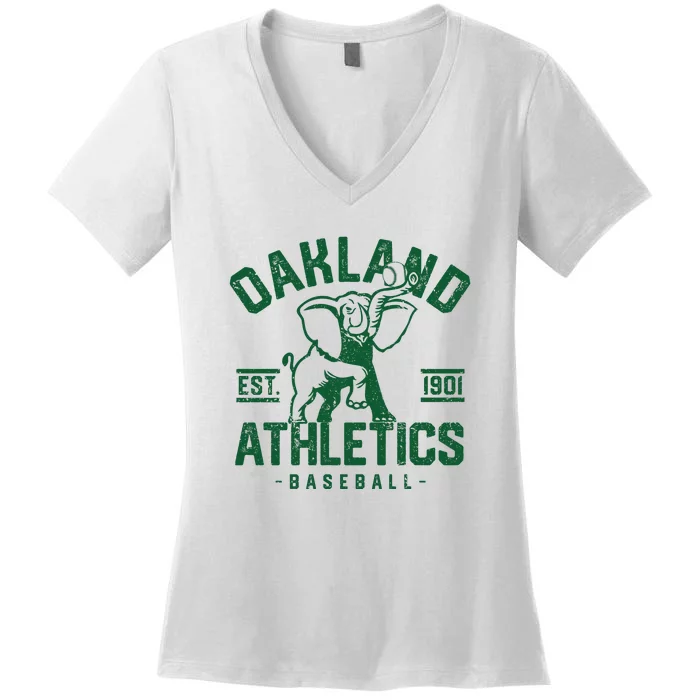 Oakland Baseball Women's V-Neck T-Shirt