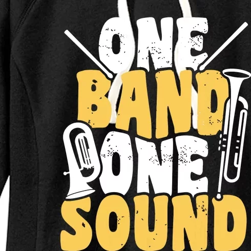 One Band One Sound Marching Band Senior Drumline Women's Fleece Hoodie