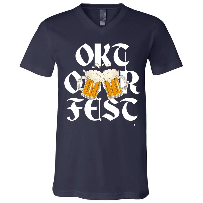 Oktoberfest Beer Party Festive Holiday V-Neck T-Shirt