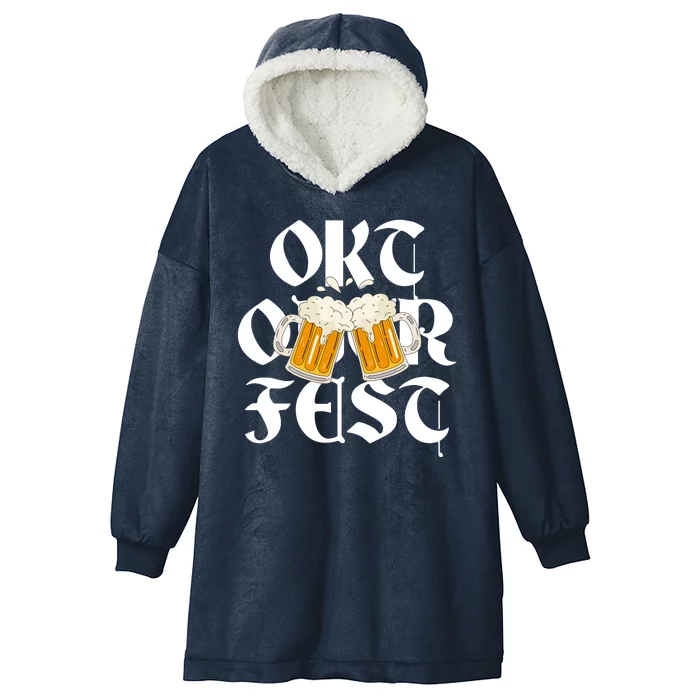 Oktoberfest Beer Party Festive Holiday Hooded Wearable Blanket