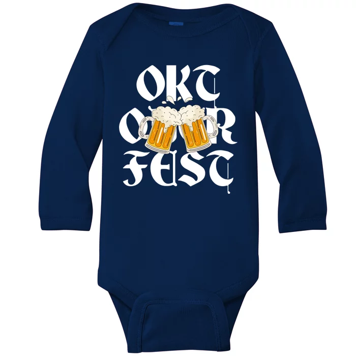 Oktoberfest Beer Party Festive Holiday Baby Long Sleeve Bodysuit