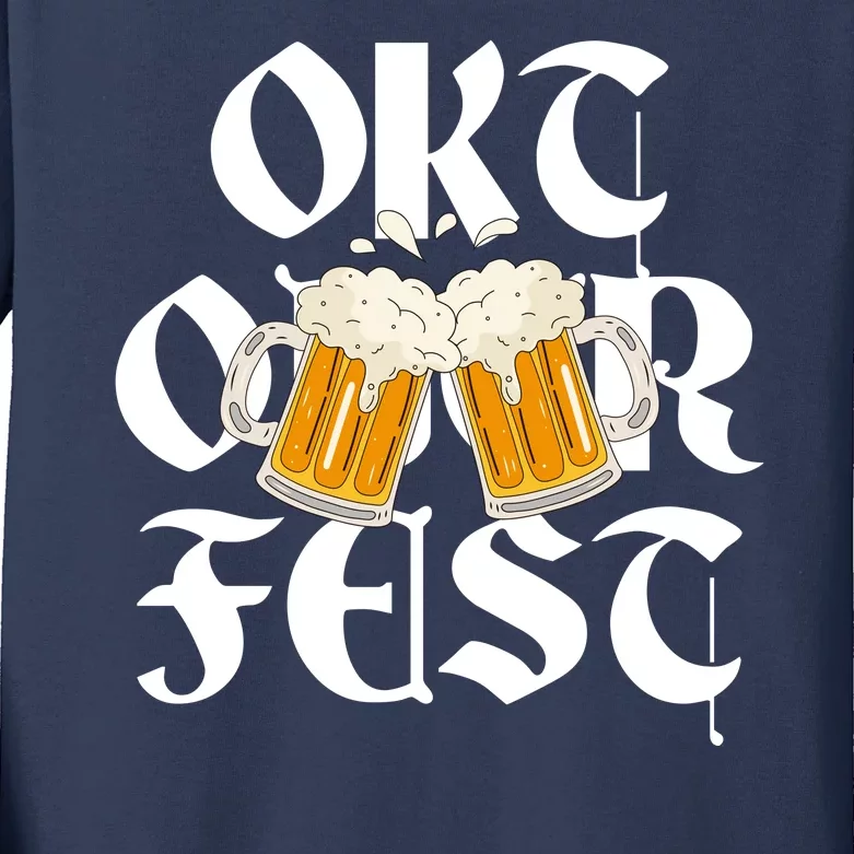 Oktoberfest Beer Party Festive Holiday Kids Long Sleeve Shirt