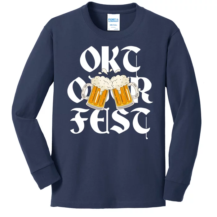 Oktoberfest Beer Party Festive Holiday Kids Long Sleeve Shirt