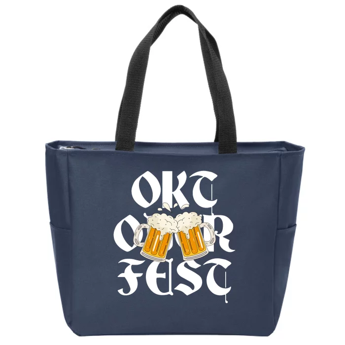 Oktoberfest Beer Party Festive Holiday Zip Tote Bag